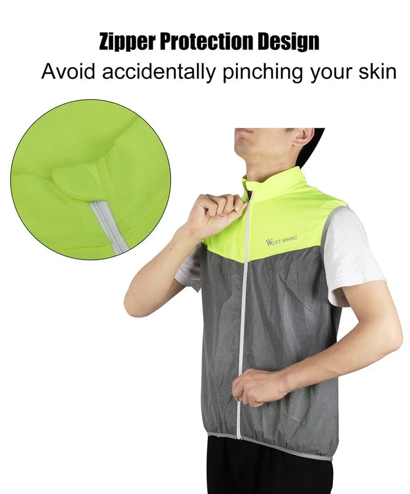 Gilet de cyclisme réfléchissant sans manches, respirant "WEST BIKING – YP0206161"