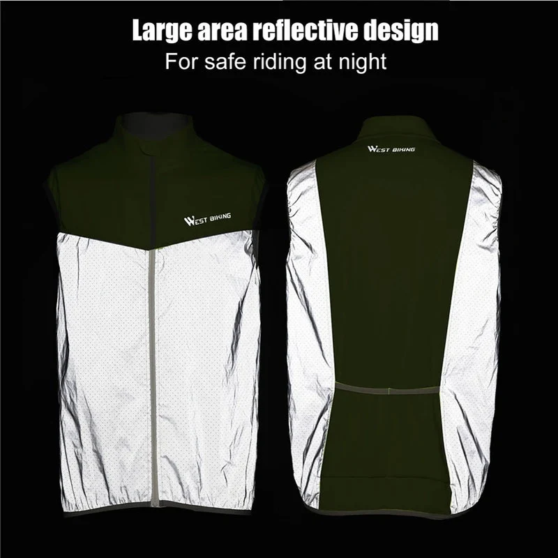 Gilet de cyclisme réfléchissant sans manches, respirant "WEST BIKING – YP0206161"