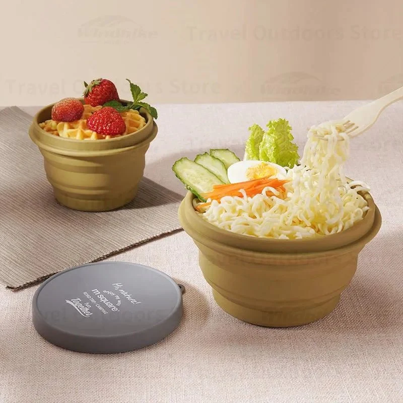 Tasse / bol pliable en silicone de qualité alimentaire pour le camping et bivouac à partir de 70g "M-SQUARE - Bowl"