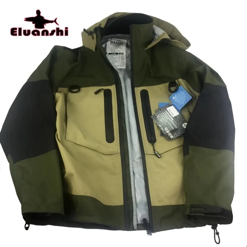 Veste imperméable / Hardshell pour la pêche et chasse "ELUANSHI - Wader"