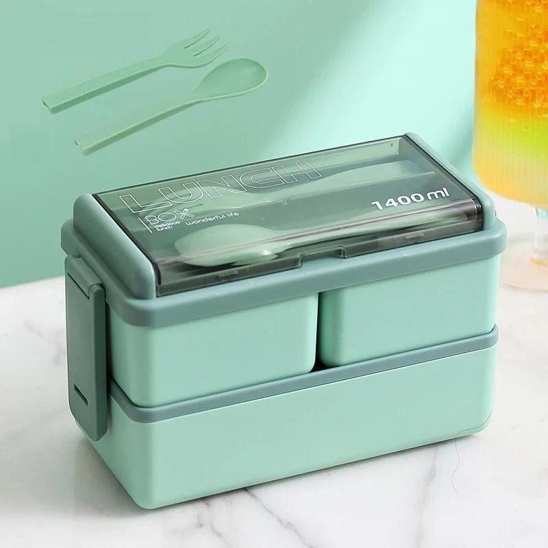 Boîte à déjeuner / boîte à Bento portable avec fourchette et cuillère "Wonderful Life - Lunch Box FF-10"