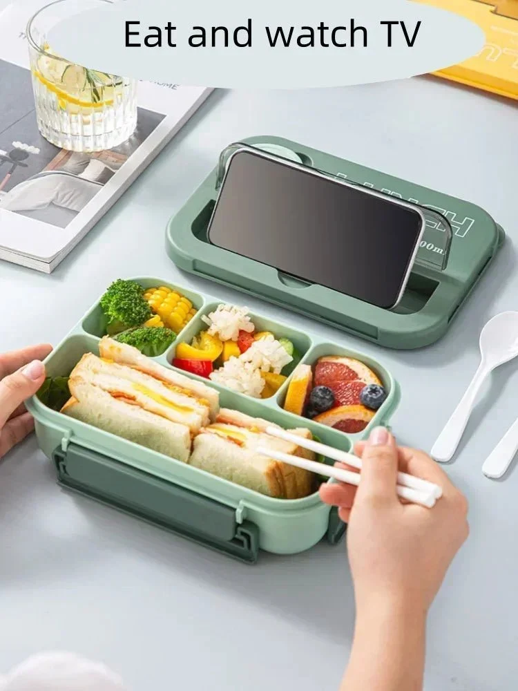 Boîte à déjeuner / boîte à Bento portable 1300ML avec fourchette et cuillère "Wonderful Life - Lunch Box"