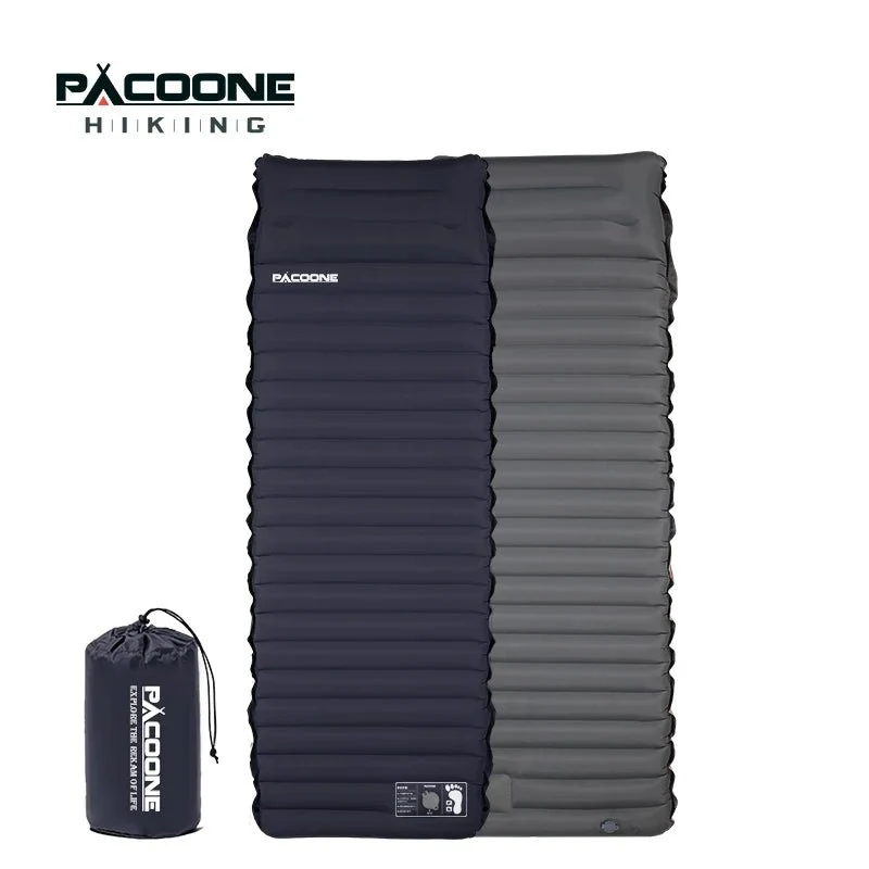 Matelas gonflable confortable 10cm avec oreiller et gonfleur intégré "PACOONE – Sleeping Pad"