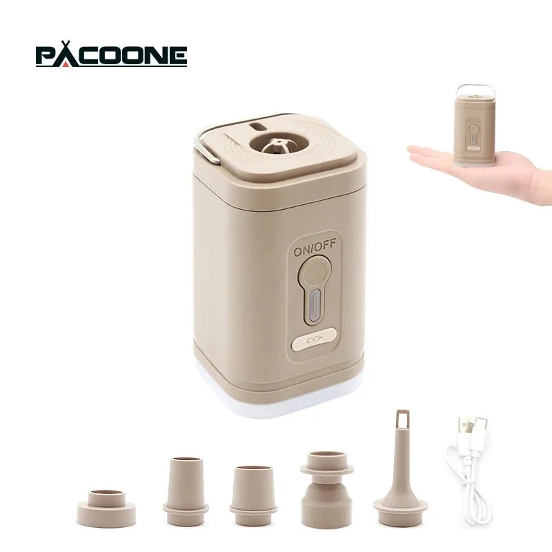 Pompe de gonflage sans fil / mini compresseur avec éclairage LED "PACOONE - Mini Outdoor Air Pump"