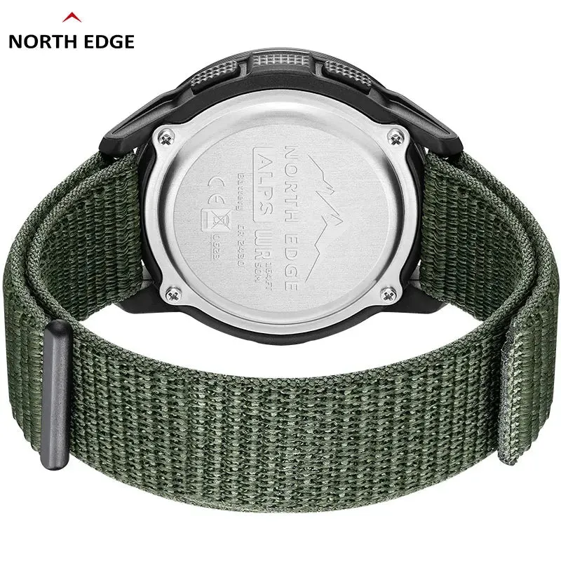 Montre numérique en fibre de carbone pour homme étanche à 50m 49g "NORTH EDGE - ALPS"