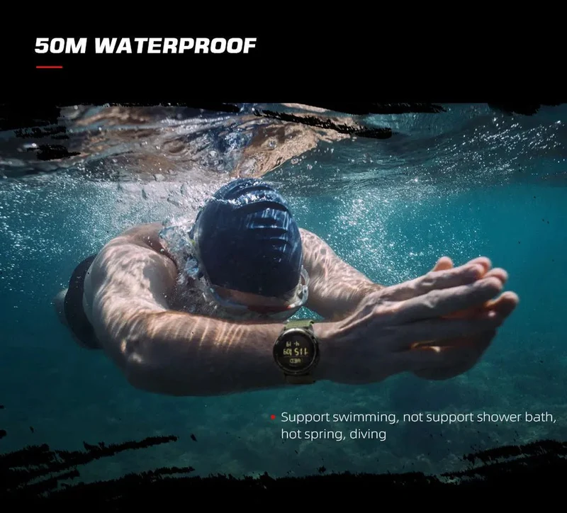 Montre numérique en fibre de carbone pour homme étanche à 50m 49g "NORTH EDGE - ALPS"