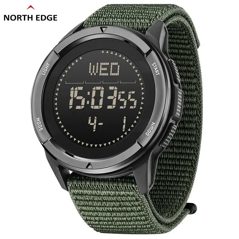 Montre numérique en fibre de carbone pour homme étanche à 50m 49g "NORTH EDGE - ALPS"