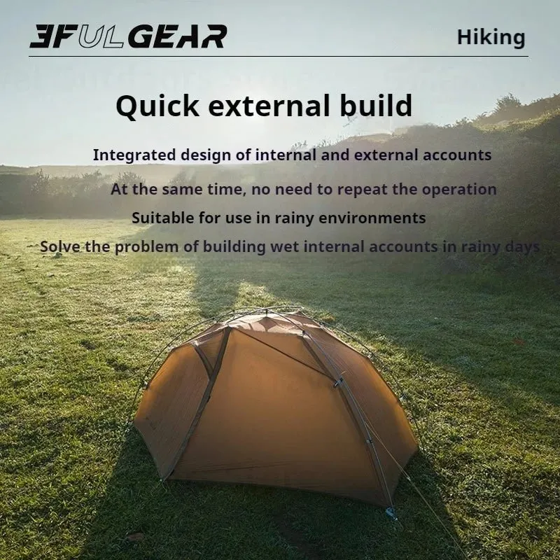 Tente de bivouac / bikepacking ultra-légère pour 1 personne à double-parois avec arceaux aluminium 1,45kg "3F UL GEAR - Taiji 1"