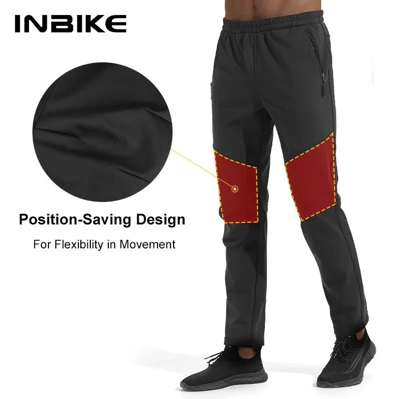 Pantalon de cyclisme thermique en polaire pour homme "INBIKE - LM8635"