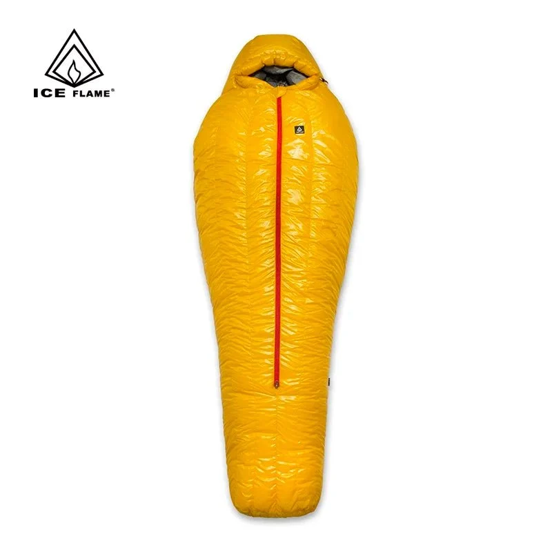 Sac de couchage en duvet d'oie blanc ultraléger en Nylon Ripstop DWR 20D à partir de 715g confort 5°C "Iceflame - SD Line"