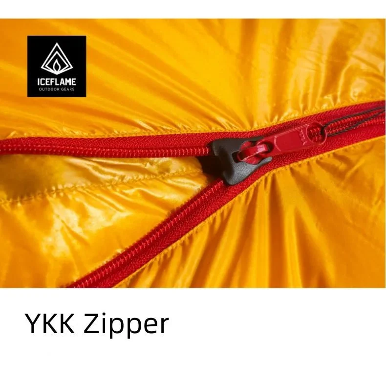 Sac de couchage en duvet d'oie blanc ultraléger en Nylon Ripstop DWR 20D à partir de 715g confort 5°C "Iceflame - SD Line"