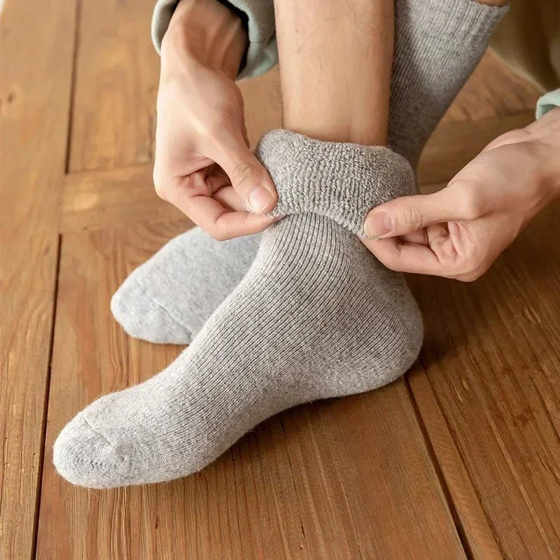 3 paires de chaussettes en laine thermique unisexe "Apilen - Whool socks"