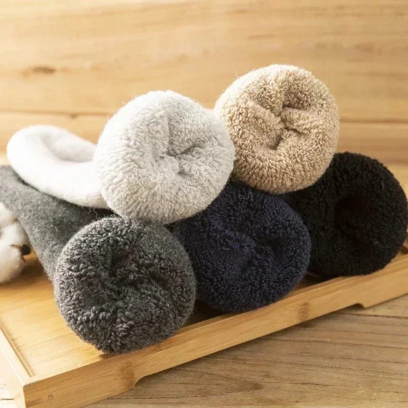 3 paires de chaussettes en laine thermique unisexe "Apilen - Whool socks"