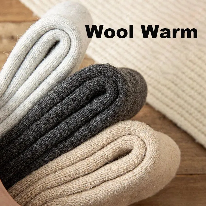 3 paires de chaussettes en laine thermique unisexe "Apilen - Whool socks"