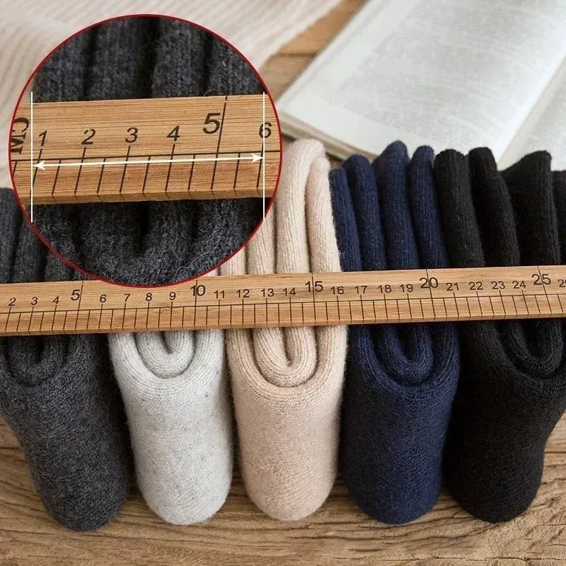 3 paires de chaussettes en laine thermique unisexe "Apilen - Whool socks"