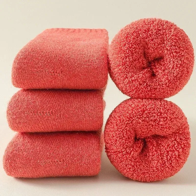 3 paires de chaussettes en laine thermique unisexe "Apilen - Whool socks"