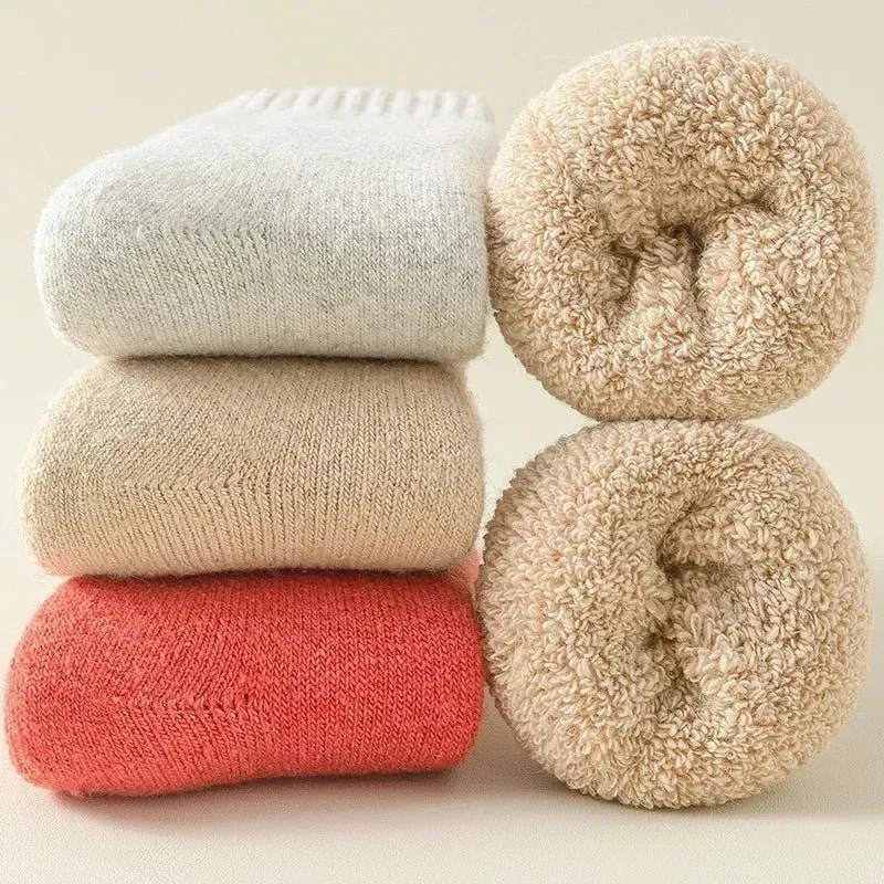 3 paires de chaussettes en laine thermique unisexe "Apilen - Whool socks"