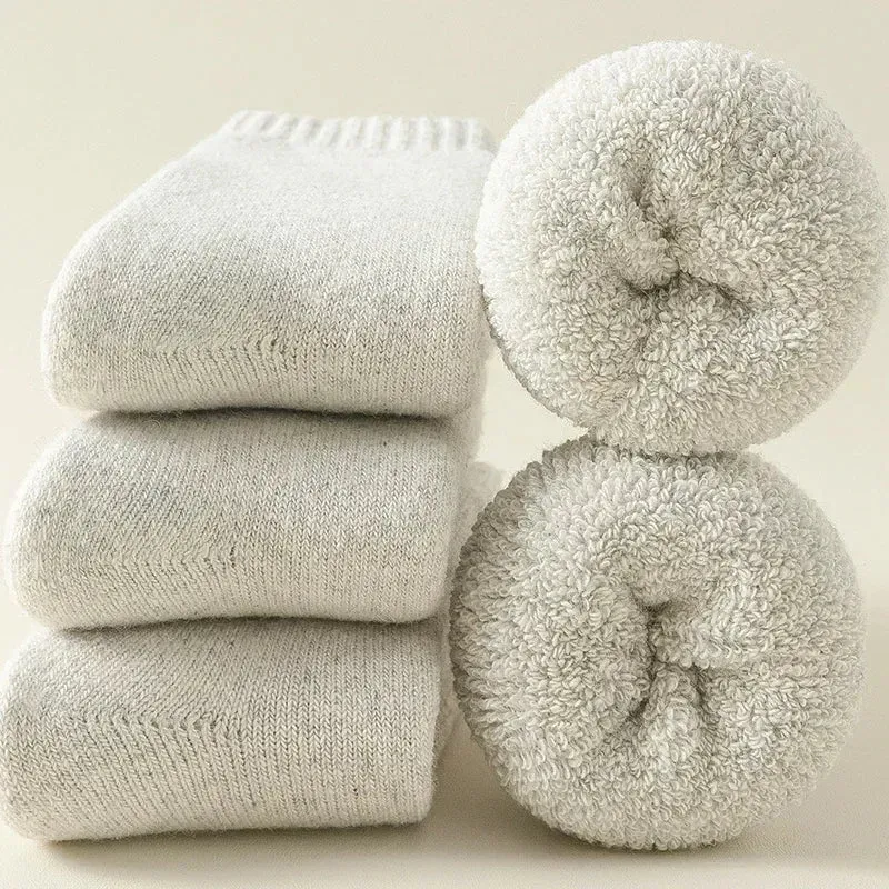 3 paires de chaussettes en laine thermique unisexe "Apilen - Whool socks"