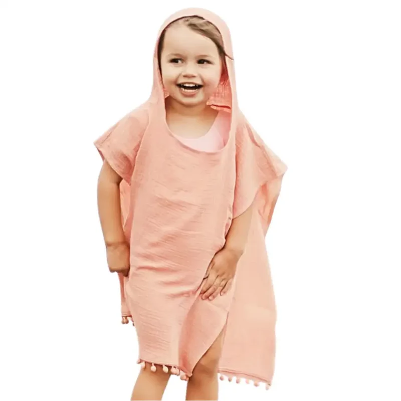 Poncho a capuche enfant