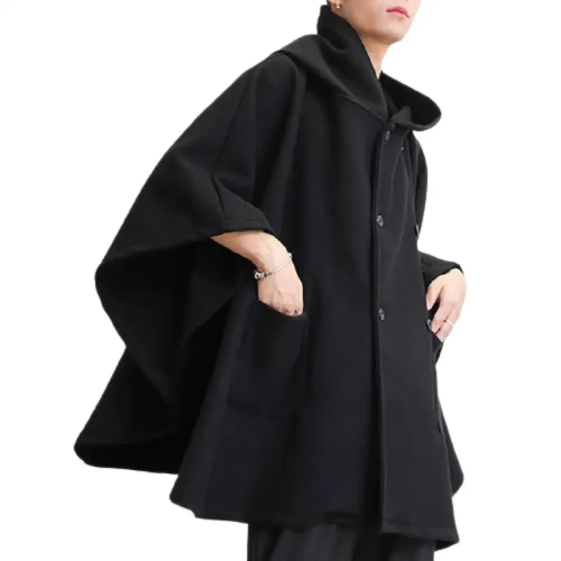 Poncho capuche homme