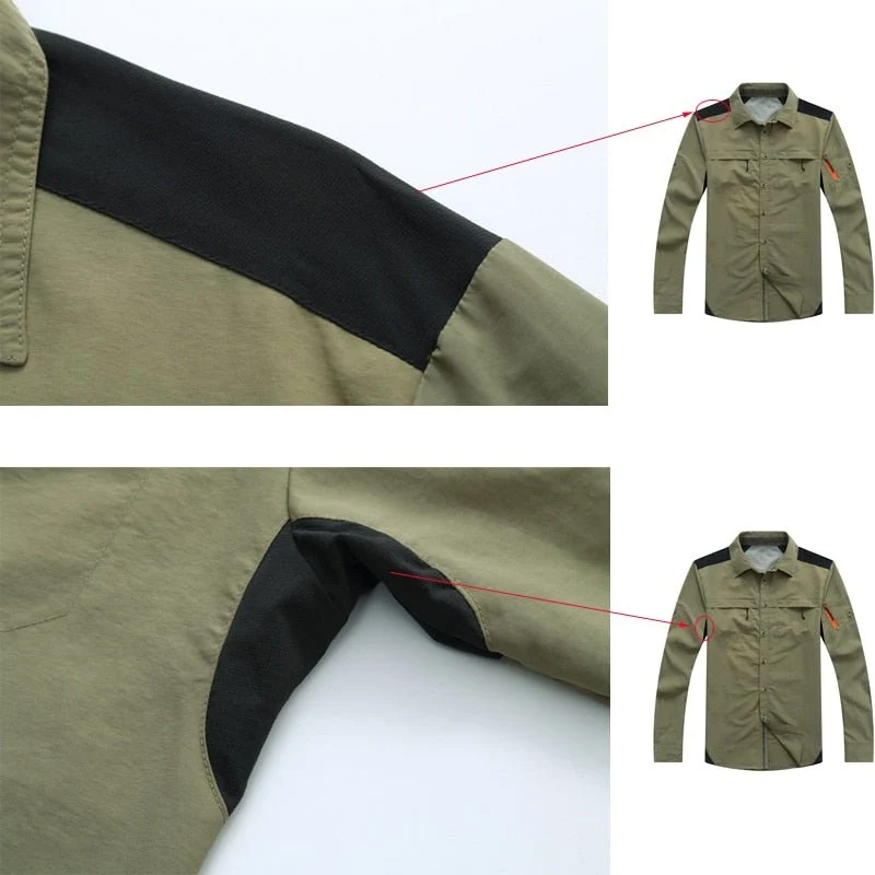Chemise à manches longues respirante & anti-uv pour homme "TRVLWEGO - AD043"