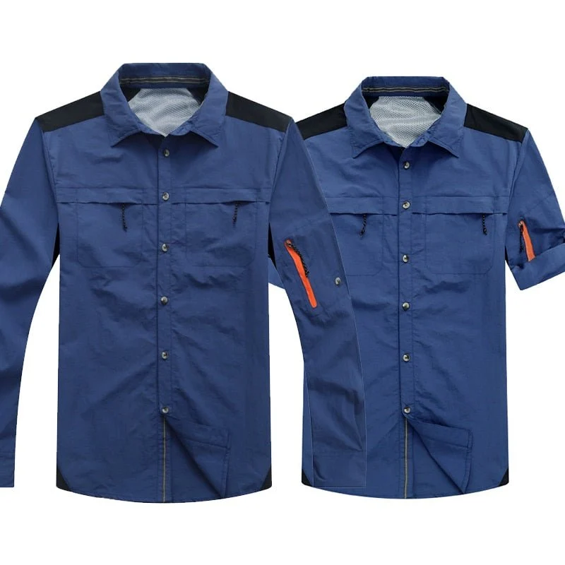 Chemise à manches longues respirante & anti-uv pour homme "TRVLWEGO - AD043"