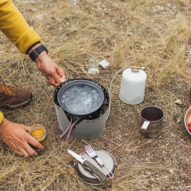 Pare-vent pour réchaud de camping en titane 17g "Xbees - Wind"
