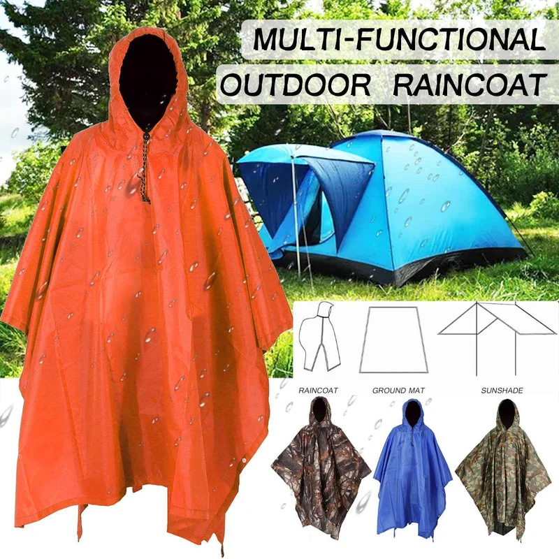 Poncho 3 en 1 imperméable en nylon ripstop "Raincoat"