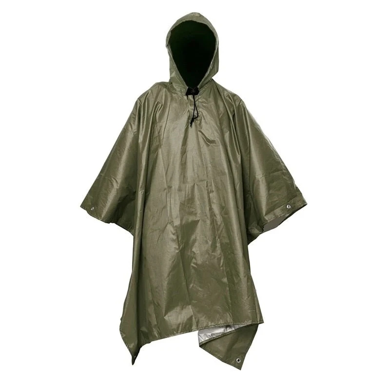 Poncho 3 en 1 imperméable en nylon ripstop "Raincoat"