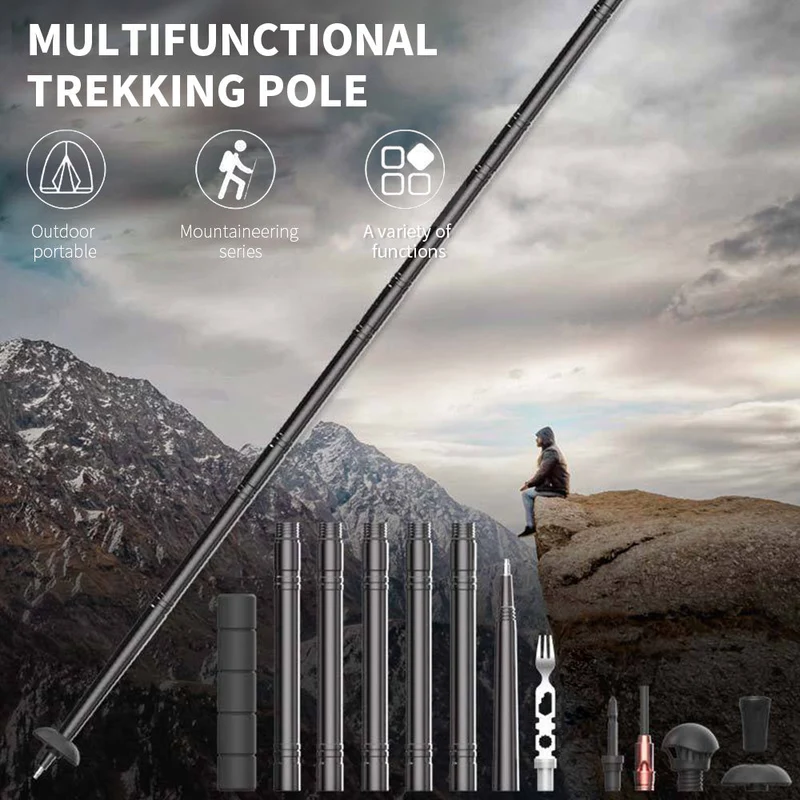 Bâton télescopique multifonctions "Outdoor Sports - Trekking pole"