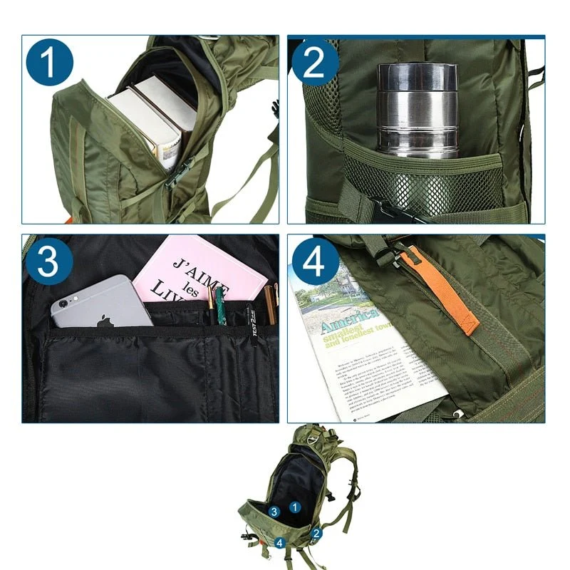 Sac à dos tactique / parachutisme léger en Nylon imperméable 30L "Greencity - LQ13159"
