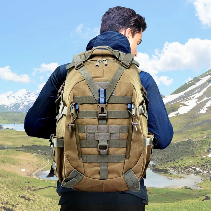 Sac à dos militaire tactique avec bandes réfléchissantes 40L "Scione - Backapcak outdoor"