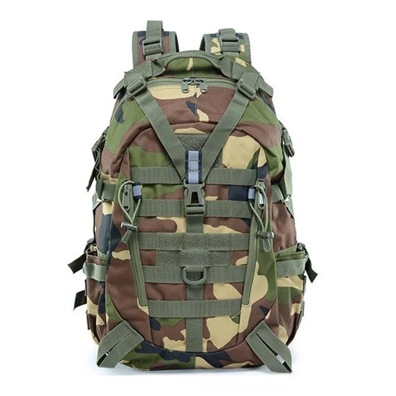 Sac à dos militaire tactique avec bandes réfléchissantes 40L "Scione - Backapcak outdoor"