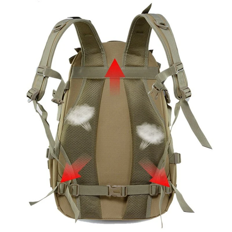 Sac à dos militaire tactique avec bandes réfléchissantes 40L "Scione - Backapcak outdoor"