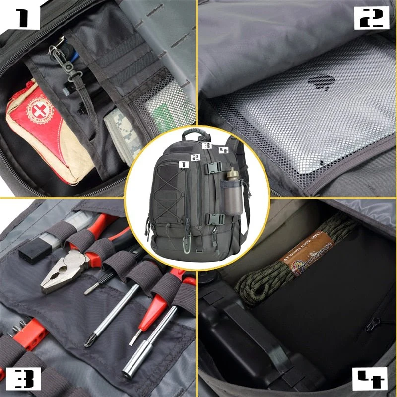 Sac à dos militaire tactique 60L avec passant MOLLE "LQArmy - LQ Tactical series"