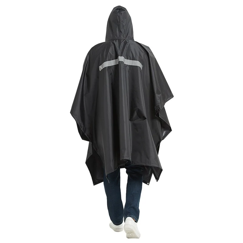 Poncho imperméable léger à capuche avec poche ventrale "Tomshoo - RainUv"