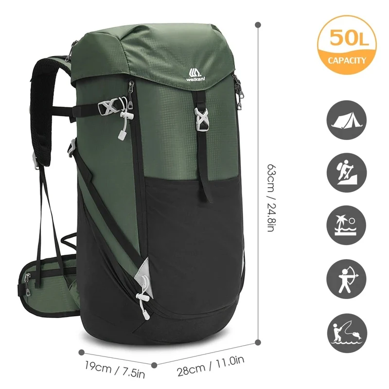 Sac à dos de randonnée / trekking imperméable 790g"Free Knight - Weikani 50L"