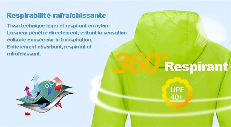 Veste coupe-vent hydrofuge ultraléger UPF50+ 120g "LNGXO - Ul-light Jacket"