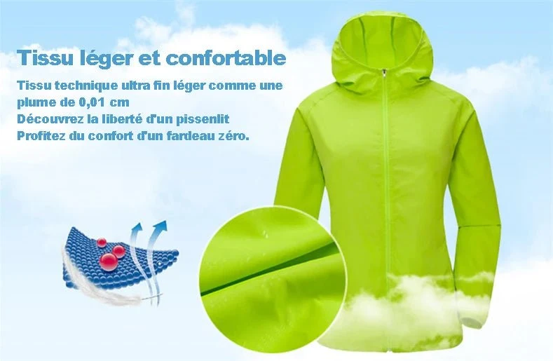 Veste coupe-vent hydrofuge ultraléger UPF50+ 120g "LNGXO - Ul-light Jacket"