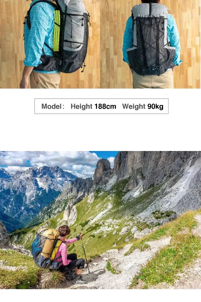 Sac à dos de randonnée ultraléger et imperméable 40L + 16L 850g "3F UL GEAR - Qi dian"