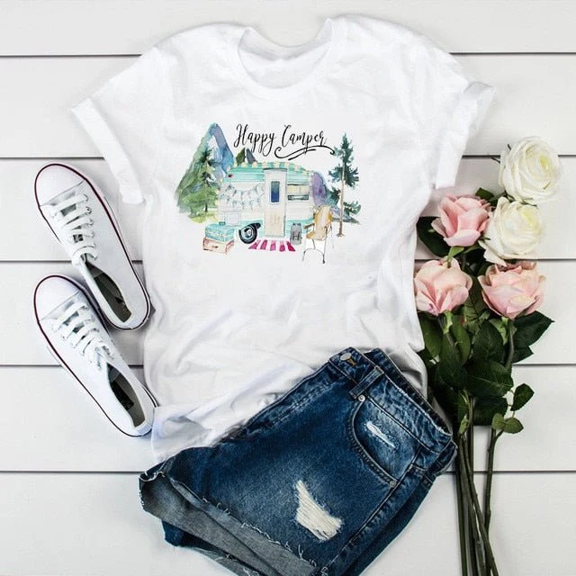 T-Shirt à manches courtes estival pour femme "RONWE - 90s"