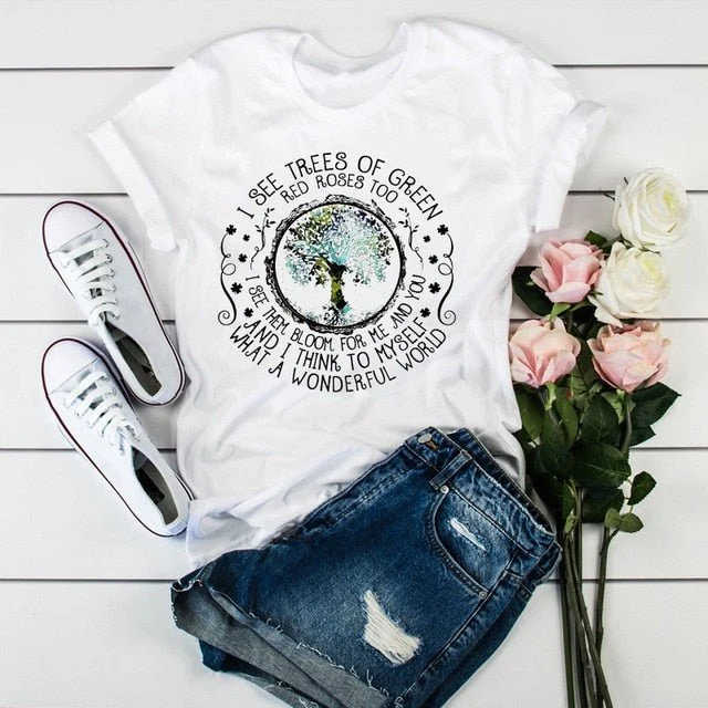 T-Shirt à manches courtes estival pour femme "RONWE - 90s"