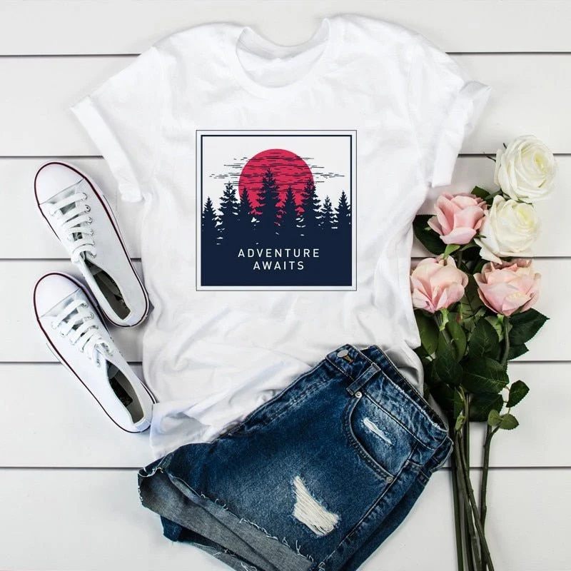 T-Shirt à manches courtes estival pour femme "RONWE - 90s"