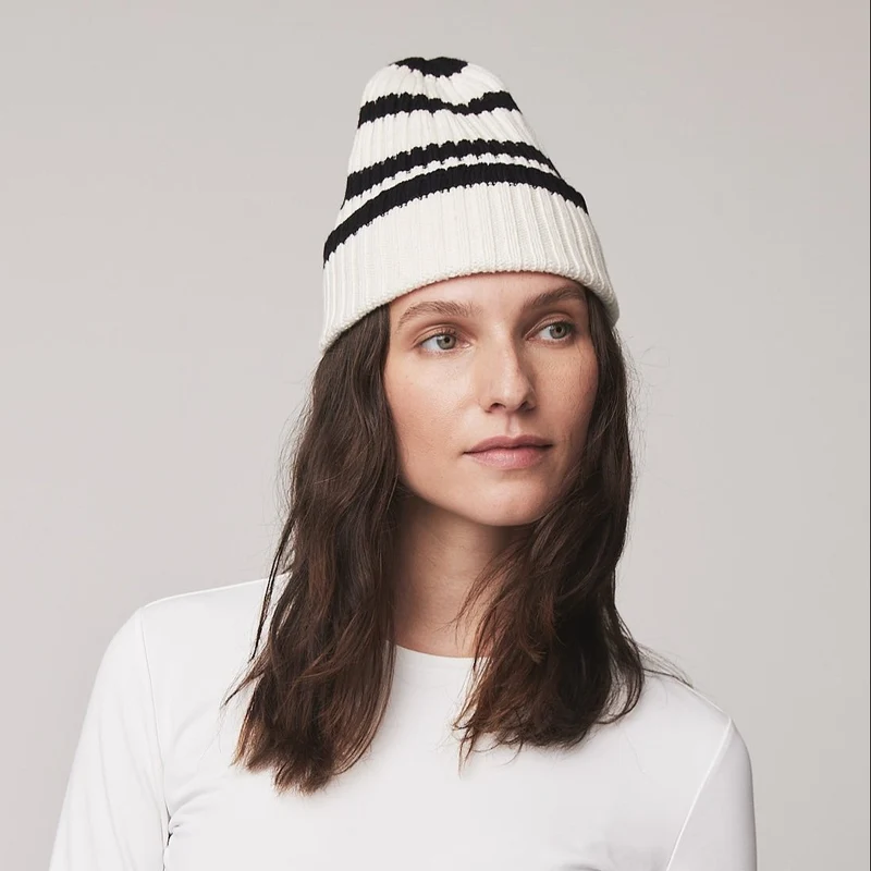 Striped Rib Beanie