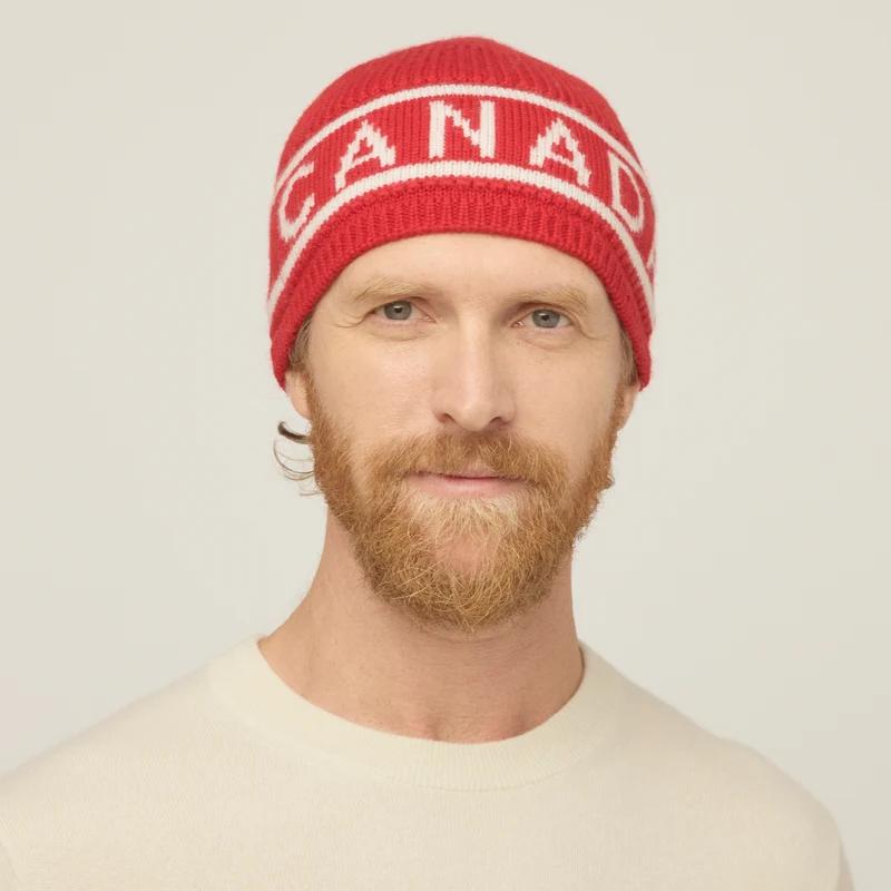 Canada Stripe Logo Jacquard Beanie