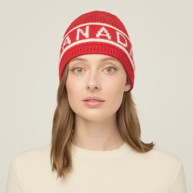 Canada Stripe Logo Jacquard Beanie
