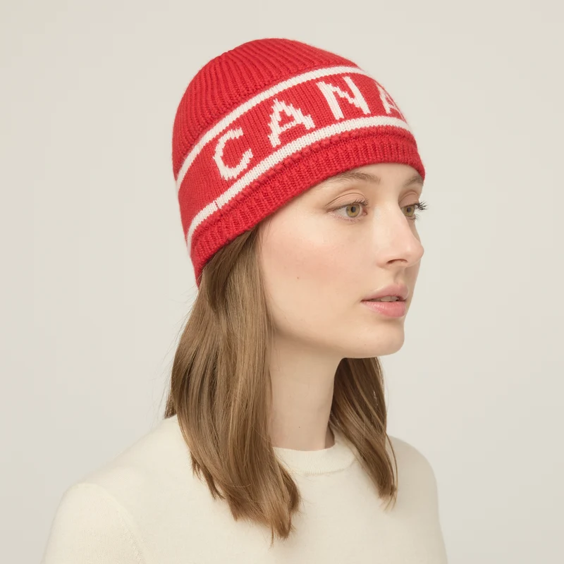 Canada Stripe Logo Jacquard Beanie