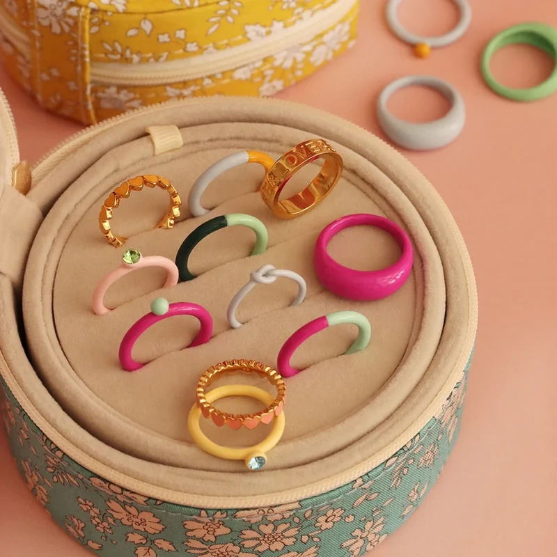 Bague 'Double Color' Skyride Blue/Sunflower | LULU COPENHAGEN