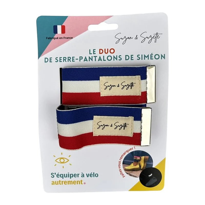Serre-pantalons réfléchissants Suzon & Suzette - Siméon, lot de 2