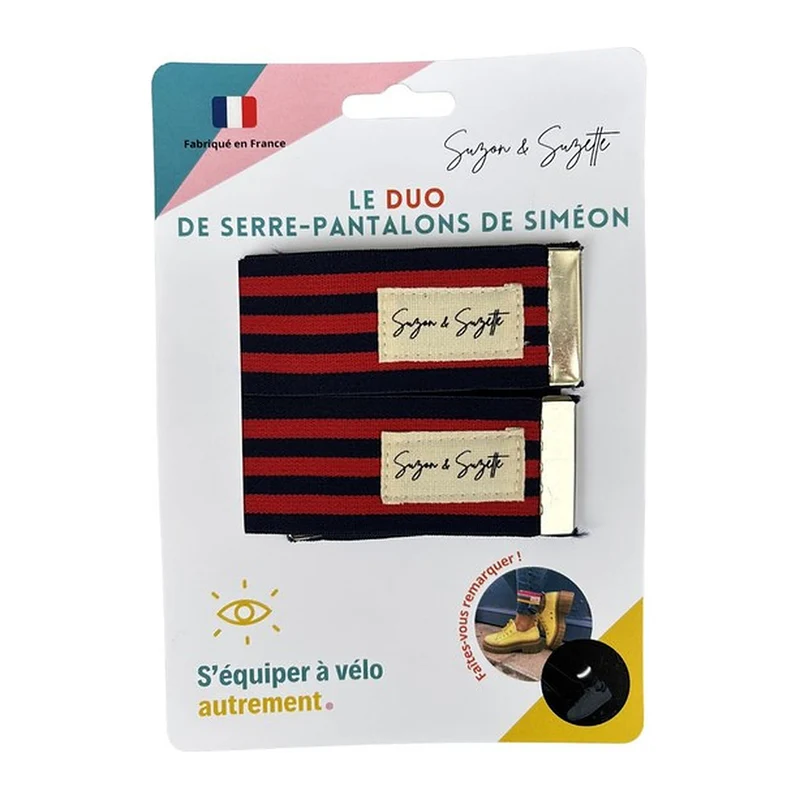 Serre-pantalons réfléchissants Suzon & Suzette - Siméon, lot de 2
